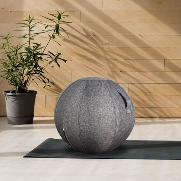 Fitnessbollöverdrag sittande bollöverdrag yogabolltillbehör hopfällbart lätt yogabollöverdrag reptåligt hudskydd 65 cm