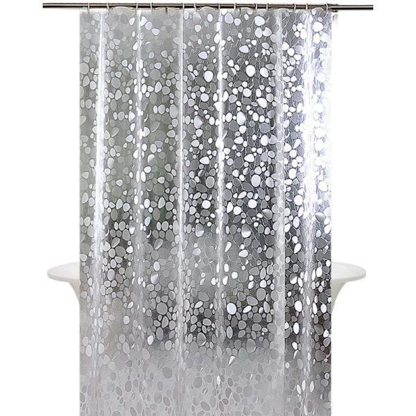 Vinyylinen suihkuverho, korkeus 80 x 180 cm, läpinäkyvä