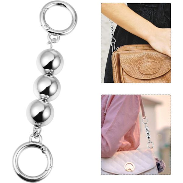Imitation pearl bag chain extension (silver), för att ersätta clutchens bag chain