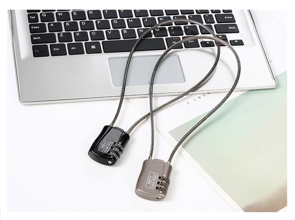 Silverhänglås, 2-pack resväs hänglås, kombinationslås, bagagelås