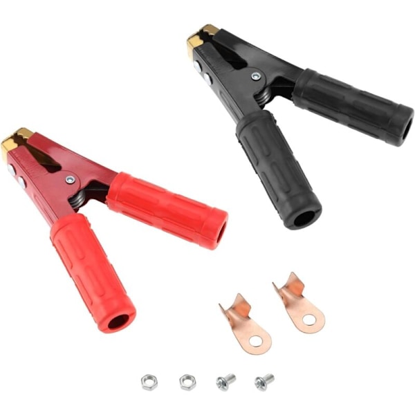 2 stk. 1000a Booster Batteri Krokodille Batteri Batterioplader Clip Stik Tilbehør til Lastbiler Bord Lastbil Lastbil Batteri