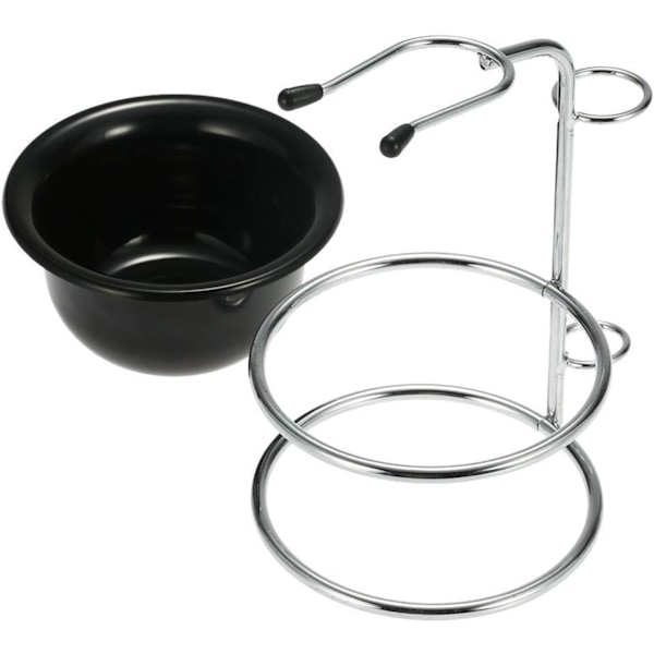 Stilig barberhøvelholder og skålsett i legering for holdbar barberhøvelholder.