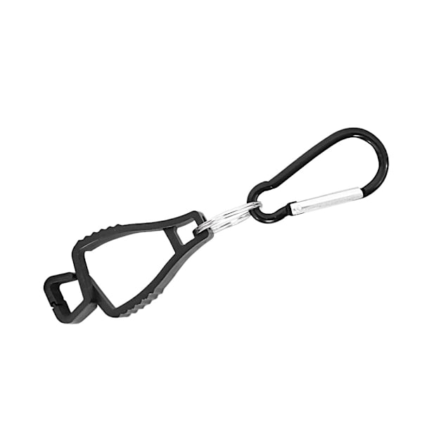 3X Svart CLIP Handskhållare, Handsktarp Hållare, Klämma med Karabinhake Brandman, Handskklämma Hållare Säkerhetsutrustning Fäst Handskar Glasögon Hjälmar Cint