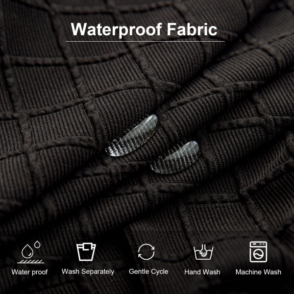 Vita, 4 st elastiska jacquard stolsöverdrag stretch präglat stolsöverdrag för matsal