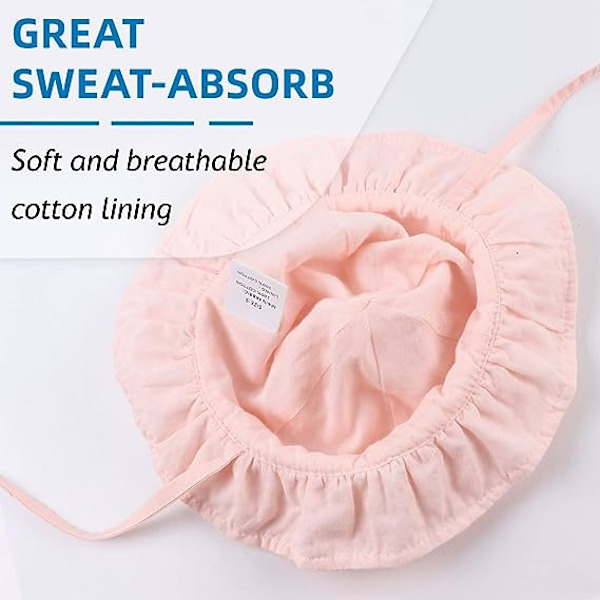 Rosa - 1 st spetsbågsommarhatt babyflicka bomullssolskydd nyfödd babyhatt