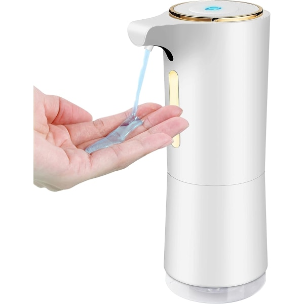 Automatisk dispenser för flytande tvål, 300 ml dispenser för flytande tvål med Type-C påfyllningsbar, IPX4 vattentät duschgeldispenser för kök och badrum