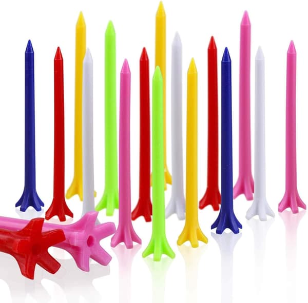70MM Multifarvede Holdbare Plastik Tilpasselige Golf Tees 100 Pak