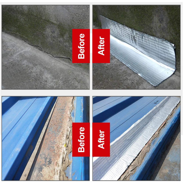 Butyl Aluminium Forseglingstape, Vandtæt Klæbebånd, Højtemperatur Klæbebånd, Tagreparation Lækage Reparation, 50mmx5m