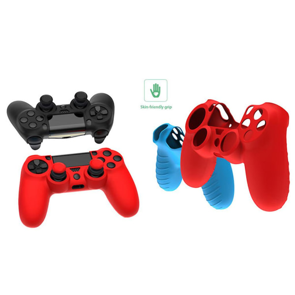Silikonfodral för handkontroll, skyddande skal med joystick-tumgrepp för spelkontroll