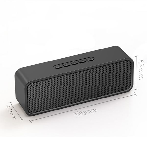 Ulkoilmakäyttöön sopiva suurikokoinen langaton Bluetooth-kaiutin 3D-surround-äänellä, kotikäyttöön, tietokoneelle, kannettava, auton subwoofer (punainen)
