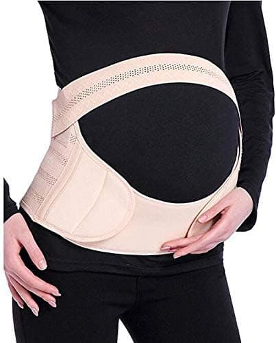 Maternity Bælte (Pink, 90-120cm), Graviditetsbælte til Rygstøtte, Åndbart Mavebælte, Lændebælte til Smertelindring