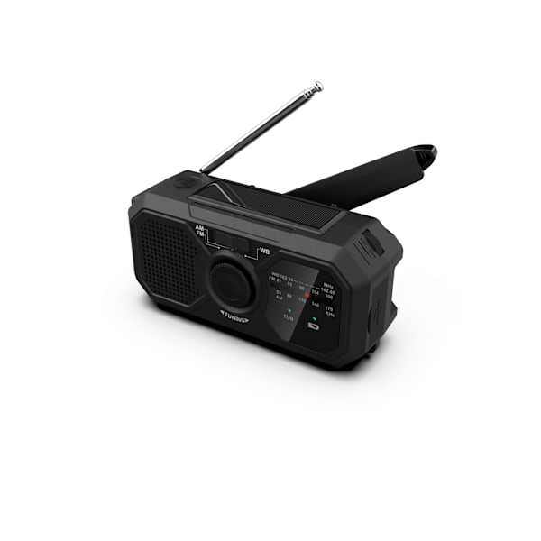 Bærbar radio håndsving solradio overlevelses AM/FM dynamo radio USB-C 2500mAh genopladelig med LED lommelygte SOS alarm kompas lille bærbar Ra