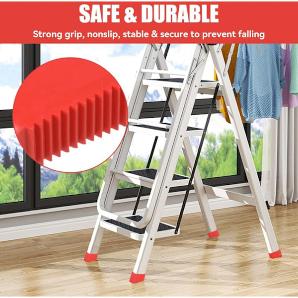 Set med 4 gummifötter för stegar - 50 x 20 mm - reservdel - halkfria skydd - Universellt skydd för hemmafixare