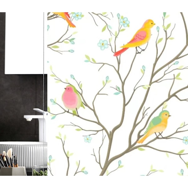 Lasinen koriste 200 x 30cm Itsekiinnittyvä värillinen huurrettu lasi Sähköstaattinen WC-kalvo Anti - Peili-ikkuna Auringonsuojaus Eristävä kalvo, Värikäs