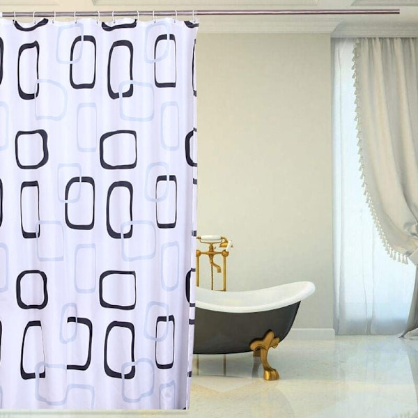 Duschdraperi 180x240 Vattentätt tyg anti-mögel Ringar Anti-mögel Anti-bakteriell Badrum Bredd x Höjd 180x240cm