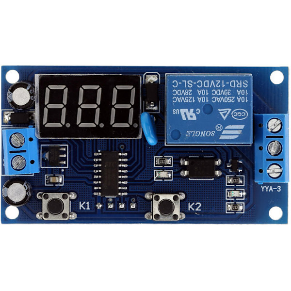 Tidsstyrningsbrytare 12V Intermittent Infinite Loop Countdown Switch Controller Tidsrelämodul