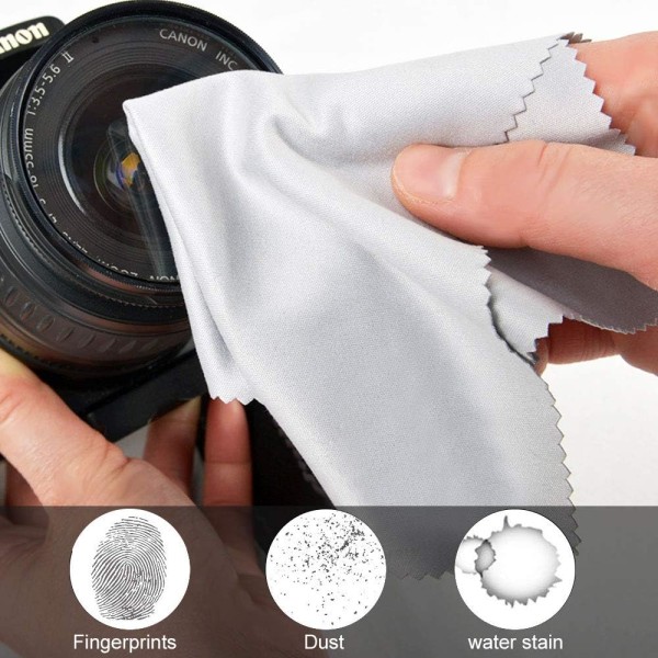 20 Pack Microfiber Glasses Cleaning Cloths 15 x 15cm - Lint Free - for Cleaning Glasses, LCD Screens, Lenses, Camera, Mobile Phone