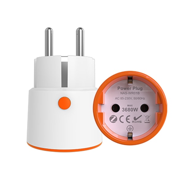 Socket-WiFi Tuya Smart Socket Alexa Voice APP Remote Smart Socket Europeisk standard
