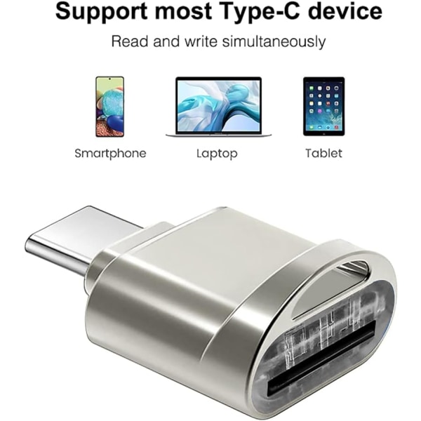 TF-kortlæser, USB-C til TF-kortlæser, TF Type C OTG Memory Car