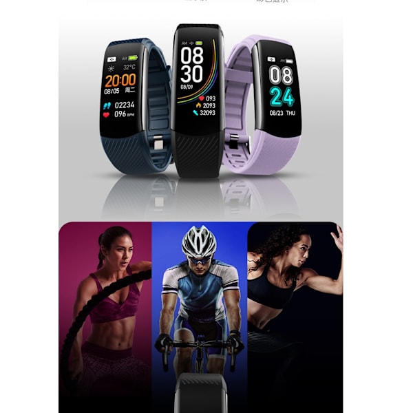 Andet tilbehør til hjemmeautomatisering sportsarmbånd skridttæller multifunktionel pulsmålerarmbånd (hvid)