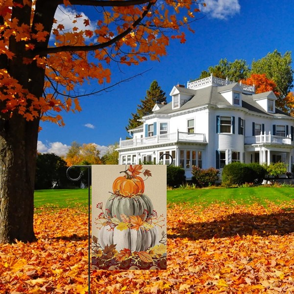 Thanksgiving Garden Banner Pumpkin Scarecrow Pattern