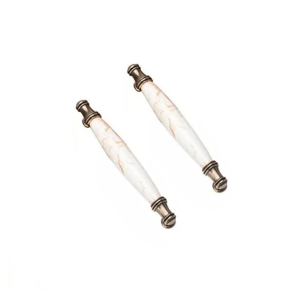 2 st keramiska möbelhandtag T-formade handtag, handtag i keramik och zinklegering (c-c 96 mm)