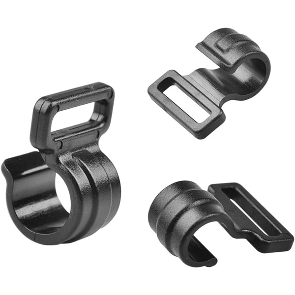 20 stk. sorte, one size 19*20*14mm, unisex teltkroge i plastik til voksne