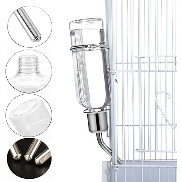 Hamster vannflaske, 180 ml vanndispenser for små dyr, kanin vannfôrer, kanin hengende vannfountain dispenser, for liten kjæledyrflaske, hamsteravgift