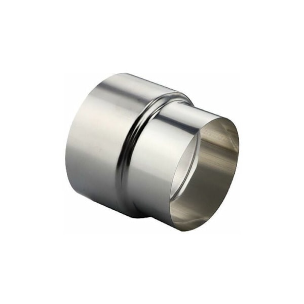 Reduksjonsrør for ovnsrør i rustfritt stål, skorsteinskanaladapter - Ø80mm / Ø60mm (1 stk)