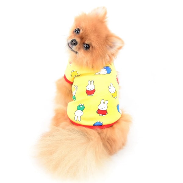 Söpö kani T-paita pentu Tee pentu kissa pojat tytöt liivi kesä Yorkie Chihuahua puku, keltainen, S