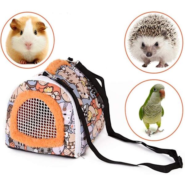 Resväska för små husdjur, igelkott, hamster, marsvin, transportbur för små marsvin, råttor, chinchillor, hamstrar, igelkottar, bärväska med avtagbar