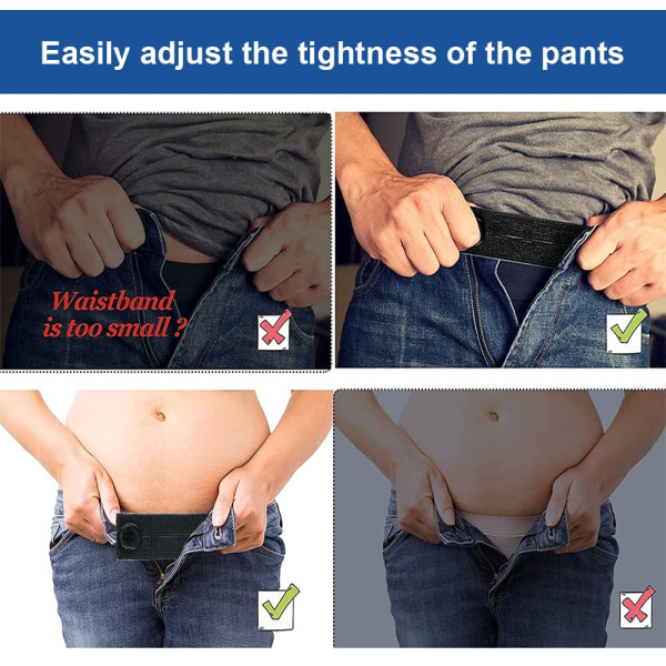 5-pack byxor stretchers, byxknappsförlängare, justerbar elastisk knappstretch i gummi, byxknapp för gravidbyxor, för jeans, P