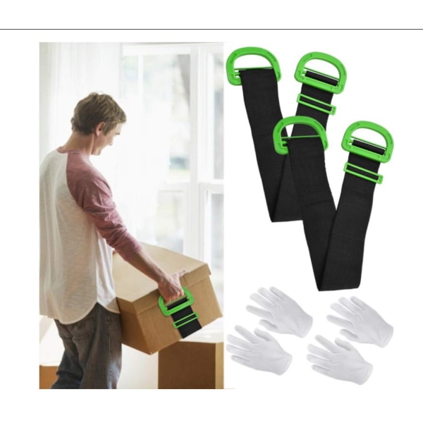 Gröna flytt- och lyftband för möbler, lådor, Building Co
