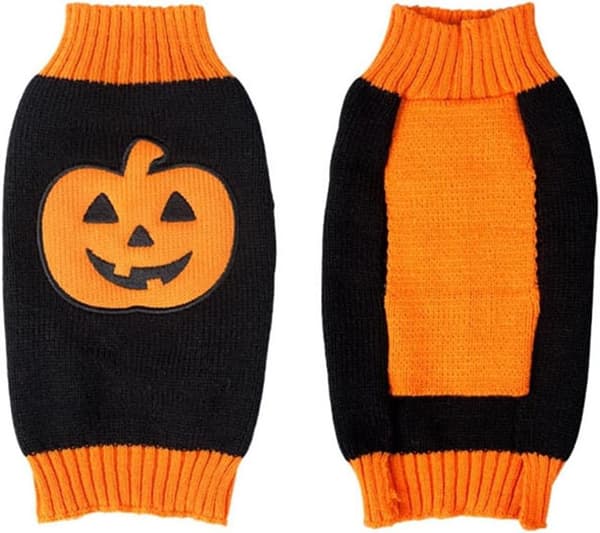 Hundtröja Pumpa Husdjursdräkt Halloween Semesterfest för Katt och Valp (L)(L)