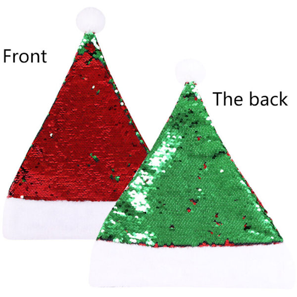 Tomteluva med glitter, 2 stycken, Julhattar för tonåringar och barn, Jultillbehör, ståtillbehör
