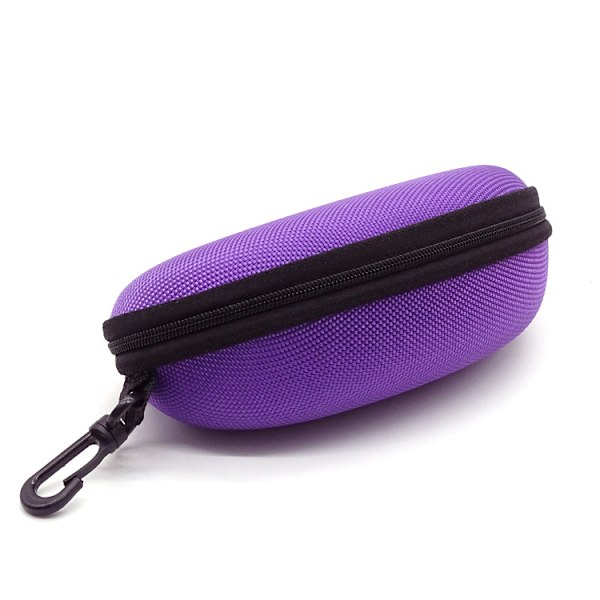 Portable Sunglass Case Glasses Protector Lightweight Zippered Glasses Case with Carabiner