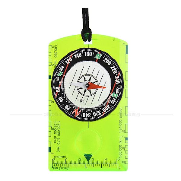 Navigationskompass, vandringskompass, 11 i 1 multiverktygskort bonus, scoutkompass, orienteringskompass, lätt kompass för L, orientering, navigering