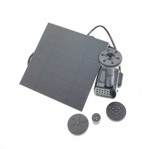 Solcelledrevet springvandspumpe 1,2W til havedekoration