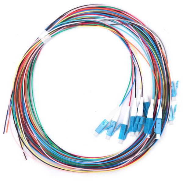 Optisk fiber pigtail 12 tråder LC/UPC Monomod med lav innsetting 1,5 m