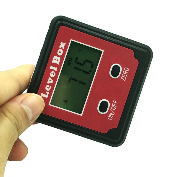 Digital Vattenpass Box Aluminium Vinkelmätare Nivåmätare Fasadmätare Lutningsmätare med Hållfunktion Bakgrundsbelysning och Magnetisk Bas (Med Hållfunktion)