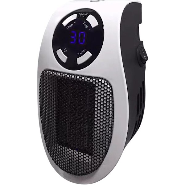 500 watt keramisk mini varmevifte, bærbar varmeovn med termostat og timer, for skrivebord, soverom, stue