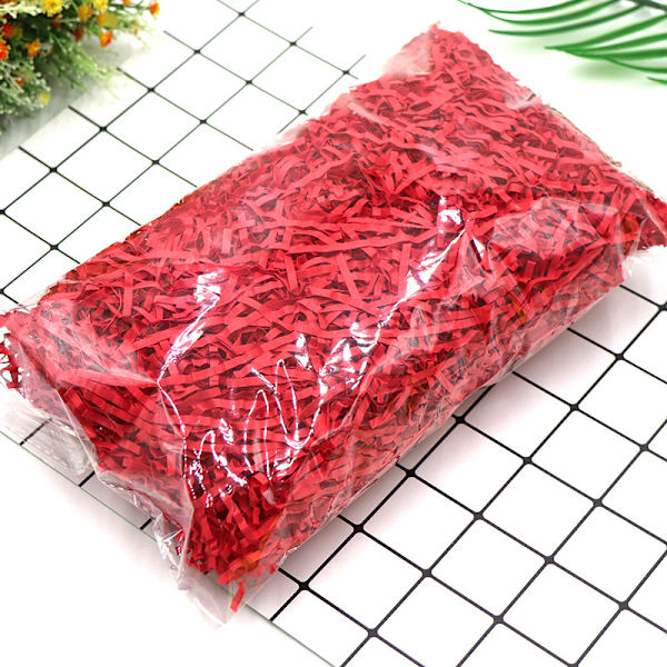 Skrynklat papperssilke 100g presentförpackningsfyllnadsmaterial raffiafyllning färgglatt vågigt papperssilke (2 st)