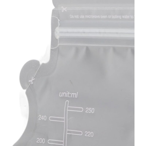 Oppbevaringsposer for morsmelk, 60 stk brystmelkoppbevaringsposer med kapasitet på 250 ml, vanntette, perfekt for amming av re
