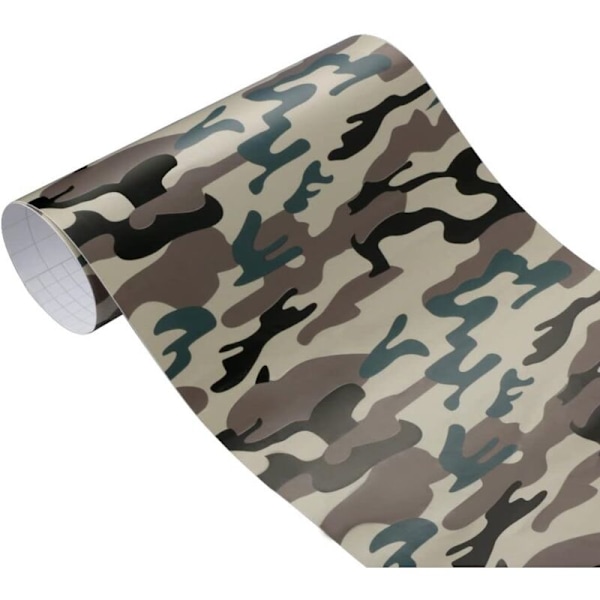 Vinyyliteippikalvo Camouflage, Vinyyli Camouflage -liimakalvo PVC Autotarra Vedenpitävä ja naarmuuntumaton moottoripyörän auton skootterin koristeluun, 30cm x 1