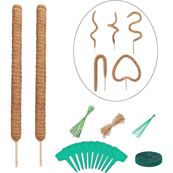2 kpl Sammaltikkua, Taivutettava Sammaltikku Kasveille Monstera Kiipeilykasveille Sisätiloihin, Puutarhan Ristikko