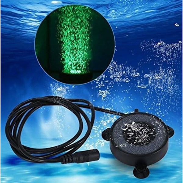 LED Akvarium Undervandslys (55mmx20mm), Rundt Lys Akvarielys med automatisk farveskift, til udendørs brug, have, dam