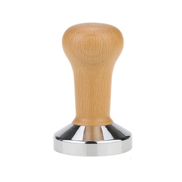 Trätamper, rostfritt stål kaffetamper rostfritt stål kaffebryggare tamper för kaffemaskin 58mm (1st)