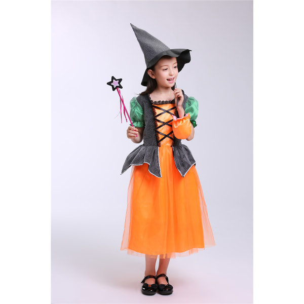 Halloween kostymer barnekostymer maskerade gresskar liten heks kostymer søte jenter cosplay