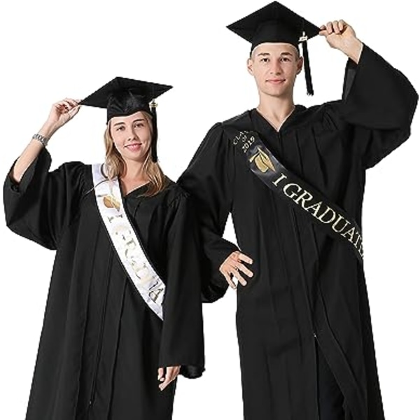 Klasse af 2023 Guld Sequin Bogstav Graduation Sash til Graduation Party