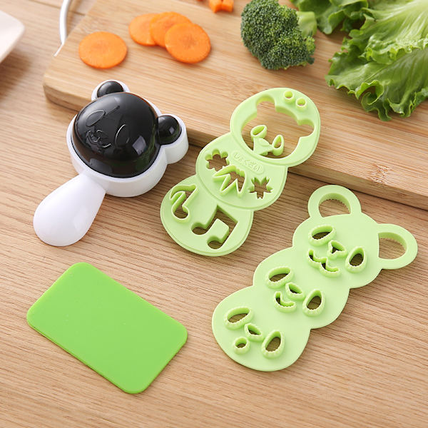 Risbollform, söt pandarisbollform Sushiform Köksrismaskin DIY Sushi Making Kit Köksverktyg för lunch Bento Box Tillbehör